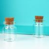 Diámetro 22 mm Transparente Corcho Vidrio Botella Bayoneta Alta 3 cm Botella Cillin 5 ml Diente de Leche Pequeña Botella de Frijol Dorado Cinco ml