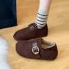Zapatos de mujer sin cordones, con suela gruesa y forro de felpa, con plantillas ocultas para aumentar la altura, nuevo estilo invierno 2026, zapatos retro gruesos versátiles