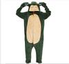 Otoño e Invierno Ciervo Verde Tiburón Verde Serpiente Unisex Infantil Dibujos Animados Muñeco de Nieve Xuebao Siemian Pijamas Franela Ropa de Casa