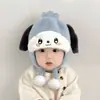 Touca de Bebê Outono e Inverno Proteção de Orelha para Bebê Touca de Pelúcia para Bebês e Crianças Pequenas Bonita Touca de Lã Touca de Inverno Espessada e Quente no Inverno