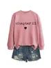 Capítulo 21 Amazon Ebay Sitio Independiente Sudadera Elegante de Moda para Mujer Cuello Redondo Manga Larga Camiseta Interior Exportación