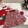 Suéter de Natal! Suéter Infantil Xadrez Vermelho Roupa de Cumprimento de Ano Novo Malha Outono e Inverno Camada Base Quente de Inverno