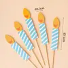 Decoraciones para Pastel de Bandera Colorida Estilo Coreano Estilo Ins Hbd Cara Sonriente Girasol Oso Corazón Decoraciones para Pastel de Cumpleaños