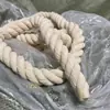 Fabricante de corda de algodão de três fios venda direta 2mm-20mm preto branco natural colorido em estoque Corda trançada Diy para caixas e sacolas atacado