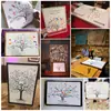 Se Pueden Agregar Nombres, Fechas, Saludos, Libro de Firmas para Bodas, Fiestas de Cumpleaños, Libro de Firmas Creativo DIY con Pintura de Huellas Dactilares para Reuniones Anuales