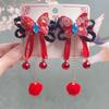 Horquilla para el pelo de Año Nuevo 2024 para niña, estilo Hanfu antiguo, roja, estilo chino, accesorios para el pelo para niña pequeña