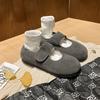 Zapatos Mary Jane Mao de Baotou Cálidos con Velcro 2025 Invierno Nueva Moda Dulces Botas de Nieve talla extra Zapatos de Mujer