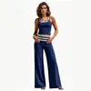 Calça de yoga feminina europeia e americana transfronteiriça, retalhos retrô, poás contrastantes, cós dobrável, calça fitness que levanta o bumbum e controla a barriga