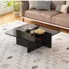 Liquidação: Mesa de Centro Redonda de Vidro Temperado Italiana Moderna Minimalista de Luxo Leve para Salas de Estar Pequenas, Uso Doméstico, Estilo Ins Minimalista
