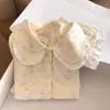 Pijama de Encaje con Estampado Completo de Chef y Galletas para Mujer Verano Manga Corta Pantalones Cortos Cuello Peter Pan Conjunto de Dos Piezas Casual Femenino Ropa de Casa