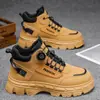 Botas Martin de Caña Alta Nuevas para Hombre Primavera y Otoño, Botines Casuales de Trabajo Estilo Británico Retro con Suela Gruesa
