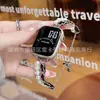 Adequado para Apple Watch Apple Watch8/Se/Corrente de Pérola de Fragrância Pequena Pulseira de Relógio de Couro Metal