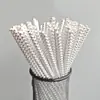 Pajita de Papel Desechable Biodegradable Amazon Transfronteriza Laminada Estampado Dorado Plata Oro Rosa Pajita de Papel Decorativa para Bebida
