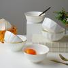 Tigela de Porcelana Fina Phnom Penh para Macarrão Tigela de Sopa 6 Polegadas Tigela Individual de Cerâmica para Macarrão Tigela de Arroz Tigela de Arroz Louça para Hotel Restaurante Tigela de Mingau