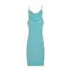 Novo Vestido Longo de Verão Europeu e Americano Moda Comércio Exterior Sexy Costas Abertas com Cadarço Decote Tomara que Caia Elegante