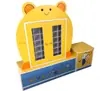 Estante para Jardim de Infância Armário Combinado de Brinquedos Infantis Armário de Armazenamento com Formato de Desenho Animado Armazenamento de Madeira Placa à Prova de Fogo Estante de Livros