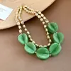 Collar Irregular de Perlas Acrílicas Transfronterizo Europeo y Americano, Cadena para Clavícula de Lujo Ligero y de Gama Alta, Collar de Moda Estilo Vacaciones para Mujer