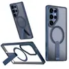 Capa Protetora Fosca Xingyao para Samsung S25 Suporte Vertical Invisível S26Ultra Capa de Celular com Carregamento Magnético