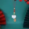 Doze Signos do Zodíaco Amuletos Trazedores de Sorte e Bênçãos, Pingente de Celular de Caqui da Sorte, Pingente Criativo para Bolsa, Pequeno Acessório para Pen Drive USB, Chaveiro