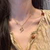 Collar Anillo Serpiente Codiciosa Linda para Niña Imitación Oro Arena Vietnamita Año de Nacimiento Zodiaco Pequeña Serpiente Espíritu Juego de Joyería Venta al por Mayor