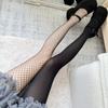 Calcetines de Malla Patchwork Lolita Girl Calcetines Altos con Encaje Calcetines para Pantorrilla con Lazo de Perla Estilo Pura Pasión