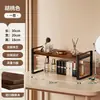 Organizador de cosméticos em madeira maciça, penteadeira de mesa, armazenamento multicamadas para produtos de skincare, batom e perfume, prateleira em níveis