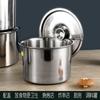 Tarro de condimentos de acero inoxidable 304 redondo engrosado con tapa taza de degustación cocina barbacoa cadena frita tarro de condimentos caja de condimentos