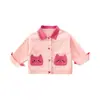 Chaqueta de Dibujos Animados para Niña Primavera 2026 Nuevo Estilo Chaqueta de Dibujos Animados para Bebé Niña Infantil con Solapa Top Versátil de Moda Tendencia
