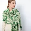 Estampagem a quente botão de flor trama de cetim vendas diretas da fábrica comércio exterior transfronteiriço toque de algodão e linho lenço longo feminino lenço xale primavera e verão