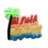 Vacaciones de Verano Plástico Blando de PVC Hebilla Decorativa Desmontable Chanclas Hawaianas Hebilla de Zapato de Flor Accesorios DIY en Stock