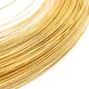 Alambre de Cobre Trenzado Chapado en Oro con Fuerte Retención de Color, Alambre Duro para Materiales y Accesorios DIY, Alambre para Dar Forma a Pulseras Hechas a Mano, Joyería para Orejas