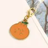 Llavero creativo de frutas con goteo de aceite cereza manzana fresa piña sandía naranja colgante para bolso regalo para estudiante