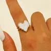 Anillo de acero de titanio con textura suave, estilo retro, de moda transfronteriza francesa, resistente a la decoloración, para niñas, con hardware para el dedo, anillo de cola