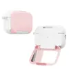 Funda Protectora para Airpods 4 con Espejo y Soporte Plegable Funda de Silicona para Auriculares de 4ª Generación Funda para Auriculares airpodspro2