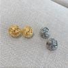 Aretes de aguja de plata 925 retro elegantes tejidos estilo nido de pájaro Europeo y Americano personalidad exagerada diseño de lana aretes para mujer