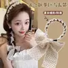 Diadema de Cinta de Lunares Francesa Accesorios para el Cabello de Mujer Accesorios Dulces Plisados Pinza para el Cabello Exquisita Hace que la Cara se Vea Más Pequeña Diadema Bufanda Cuadrada