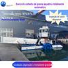 Barco de coleta de grama aquática totalmente automático, limpeza de rios e transferência de lixo, pode fazer certificado de inspeção de navio, barco de corte