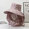 Sombrero Chal de ala ancha para mujer de verano, Modelo popular para trabajar en los campos, Sombrero de protección solar, Sombrero de sol para playa al aire libre, Sombrero para recolectar té
