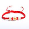 Cuentas Luminosas Cuentas Luminosas 12 Signos del Zodiaco Pulsera de Cuerda Roja Tejida a Mano para Hombres y Mujeres Tesoro de Pareja Pulsera de Año de Nacimiento Navidad