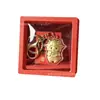 Año de la Oveja Colgante Llavero Dorado Zodiaco Oveja Rica Dibujo Animado Oveja Flor Rica Hilo Rojo Empaque Caja de Regalo Souvenir Personalizado