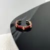 Anillo Geométrico Vintage con Esmalte Rojo Nuevo Goteo Glaseado Anillo de Dedo Todo-partido Elegante Estilo Frío Año Nuevo para Mujer