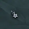 Plata de Ley S925 Plata Tailandesa Estrella Corazón Colgante Pulsera de Cuentas DIY Collar Corazón de Melocotón Estrella de Cinco Puntas Accesorios Colgante