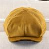 Gorra informal para hombre otoño e invierno gorra de pintor cálida gorra para circunferencia de cabeza grande gorra octagonal cálida verde moda para mediana edad Gorra para hombre