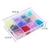 Molde de Uñas de Cristal Nuevo y Colorido Transfronterizo con Líneas Guía para Uñas Artísticas, Película de Extensión de Uñas sin Papel, Modelo de Caja de 288 Piezas