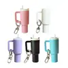 Chaveiro Copo de Água Mini Stanley Cup Porta-Moedas Bolsa para Batom Armazenamento de Moedas Pingente Pingente Personalizado de Macaron