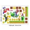 Papel de Parede Super Mario Desenho Animado Mario Quarto de Crianças Decoração de Parede Mural Parque de Diversões de Videogame Loja de Brinquedos Adesivo