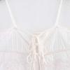 Lazo Spice Girl Estilo Europeo y Americano Sexy Top Bordado de Mujer Moda de Verano Nuevo Blanco