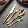 Conjunto de Talheres de Aço Inoxidável 304 para Restaurantes e Hotéis, Incluindo Faca de Prato Principal, Colher Pontuda, Garfo de Jantar, Colher de Sobremesa e Louça de Luxo