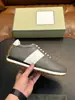 Zapatillas de correr vintage de cuero liso para hombre TF borde de vieira transfronterizo raya blanca horizontal suela gruesa dentada zapatos casuales