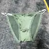 Comércio Exterior Roupa Íntima de Seda Gelada para Mulheres, Sem Costura Fina Renda Sexy na Borda Levanta Bumbum Algodão na Virilhaanca Vazia no Quadril Roupa Íntima para Mulheres Venda por Atacado